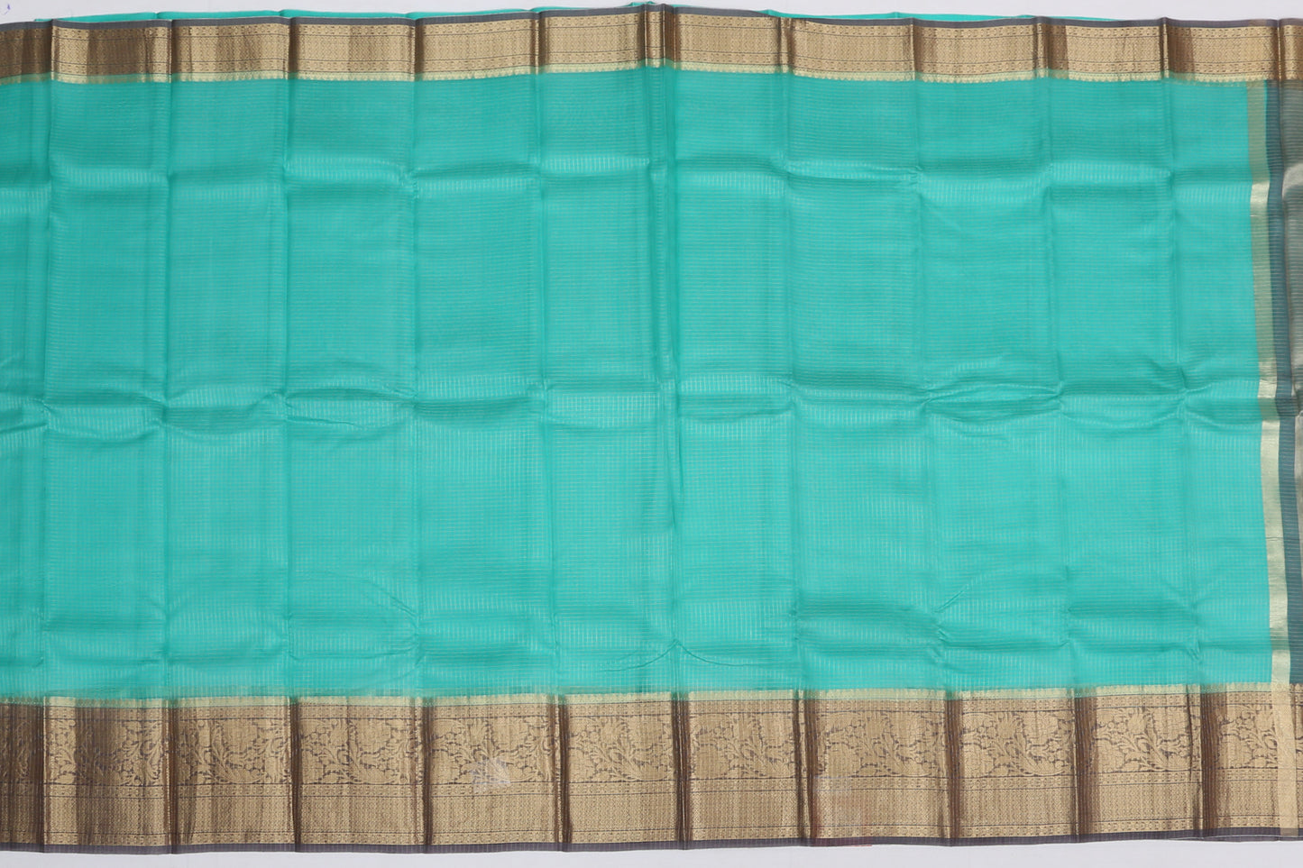 Organza Organza Checks Green Sale Saree