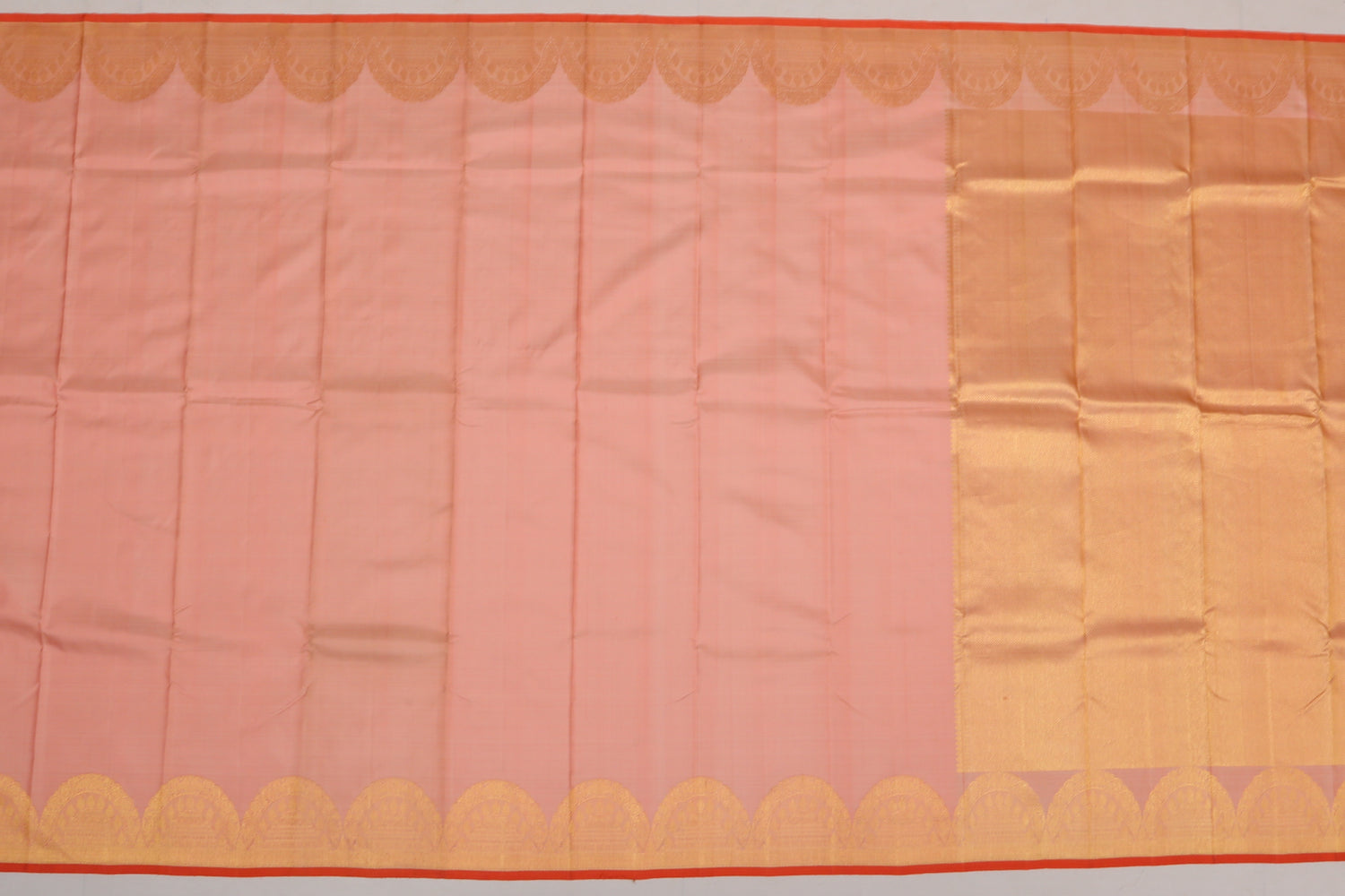 Kanchi Silk Plain Pink Sale Saree