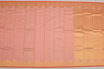 Kanchi Silk Plain Pink Sale Saree