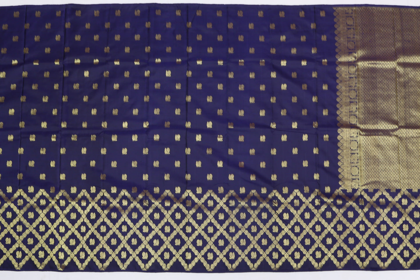 Kanchi Silk Butta Blue Sale Saree