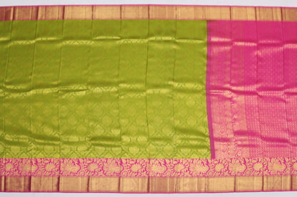 Kanchi Silk Brocade Green Sale Saree