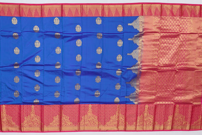 Bangalore Silk Butta Blue Sale Saree