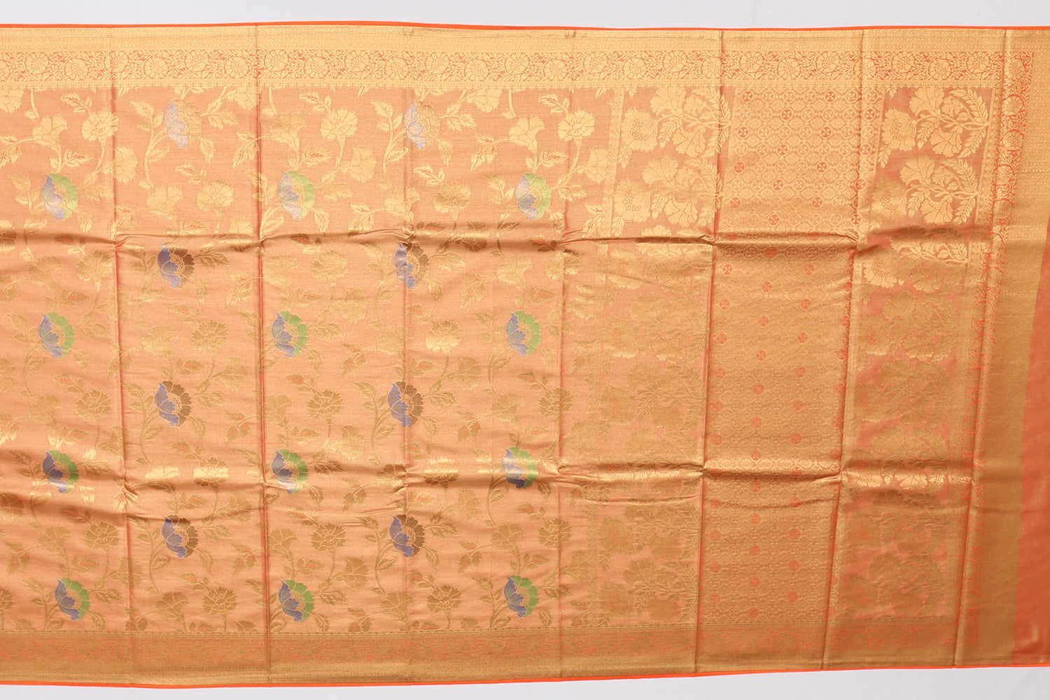 Banarasi Art Silk Tissue Orange Sale Saree