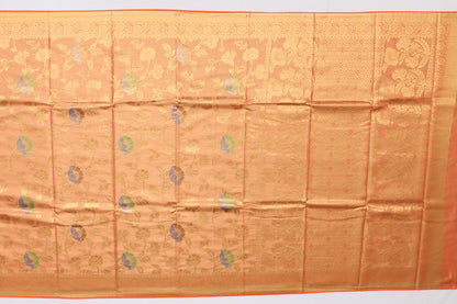 Banarasi Art Silk Tissue Orange Sale Saree