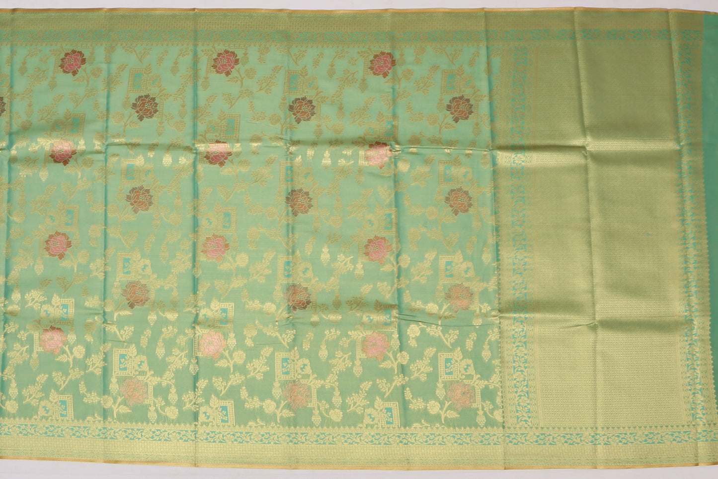 Banarasi Art Silk Tissue Green Sale Saree