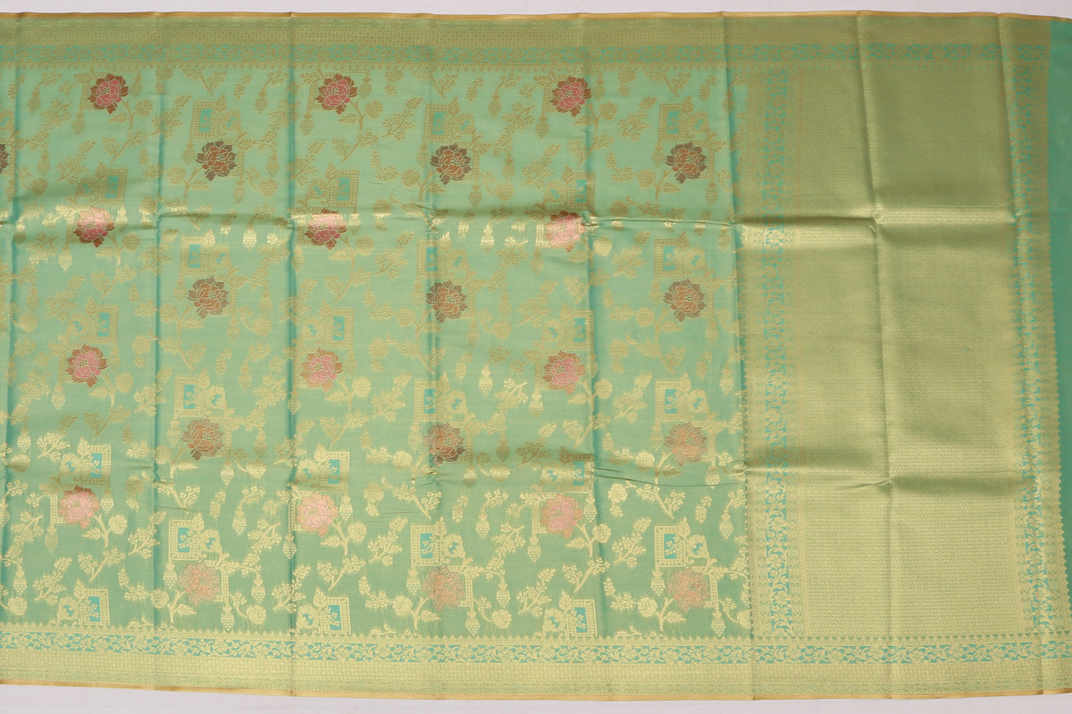 Banarasi Art Silk Tissue Green Sale Saree