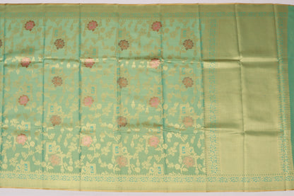 Banarasi Art Silk Tissue Green Sale Saree