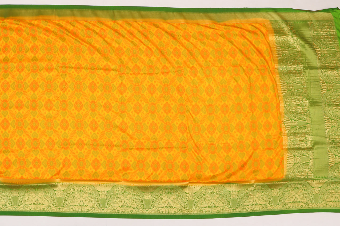 Jute Silk Cotton Butta Yellow Sale Saree