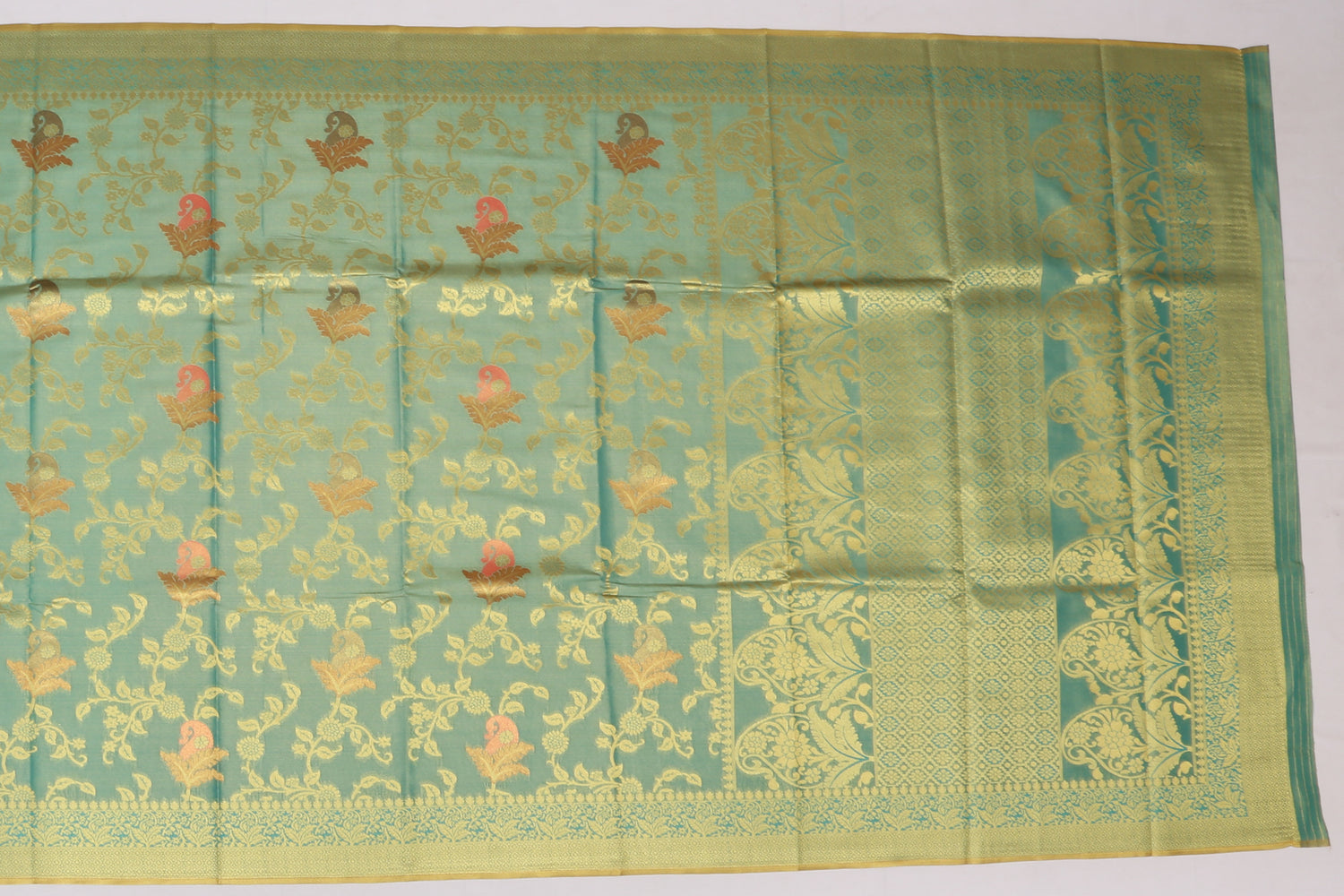 Banarasi Art Silk Tissue Green Sale Saree