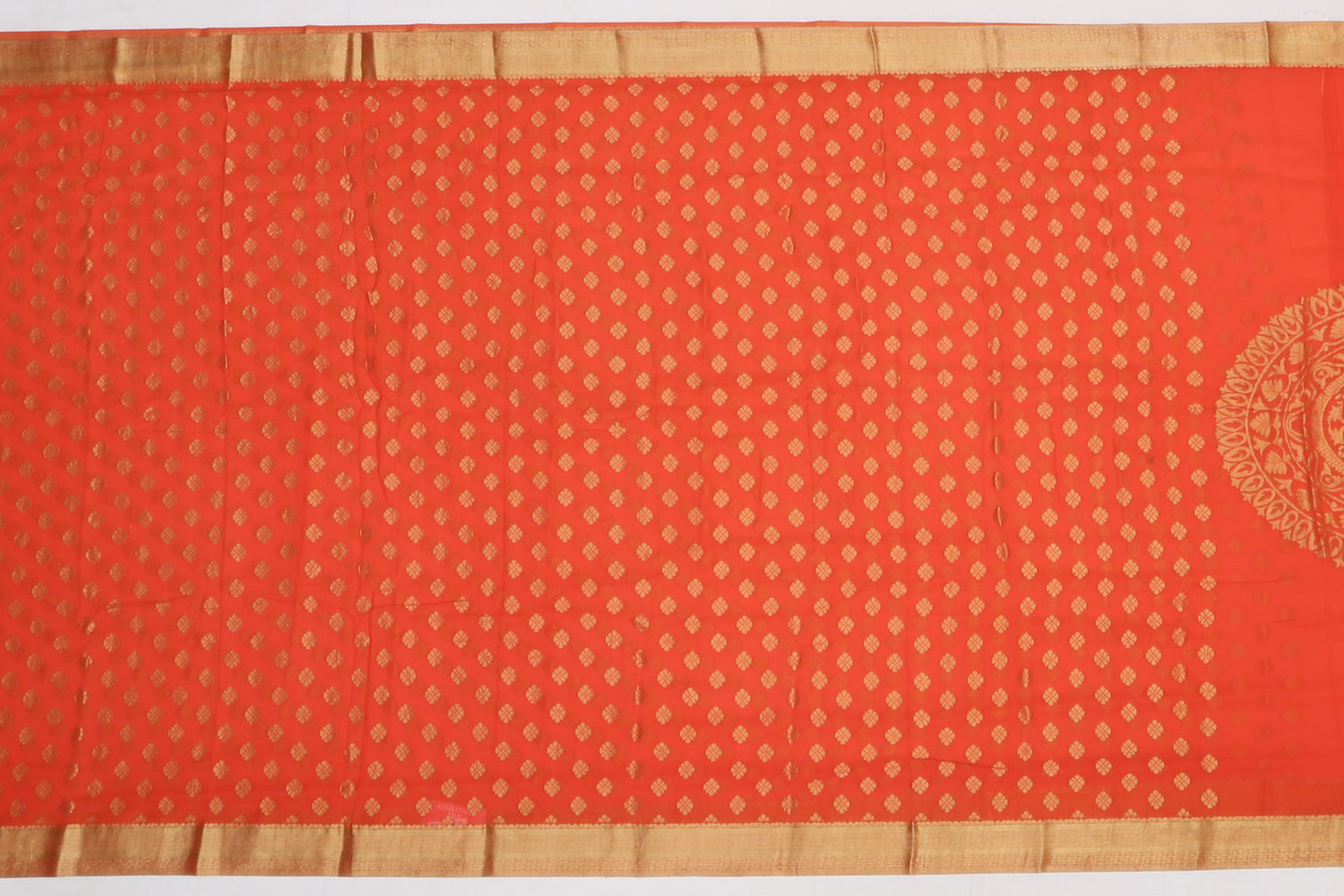 Bangalore Georgette Butta Peach Sale Saree