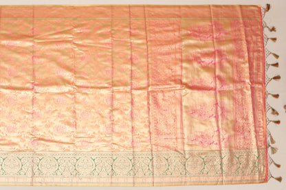 Banarasi Art Silk Tissue Pink Sale Saree