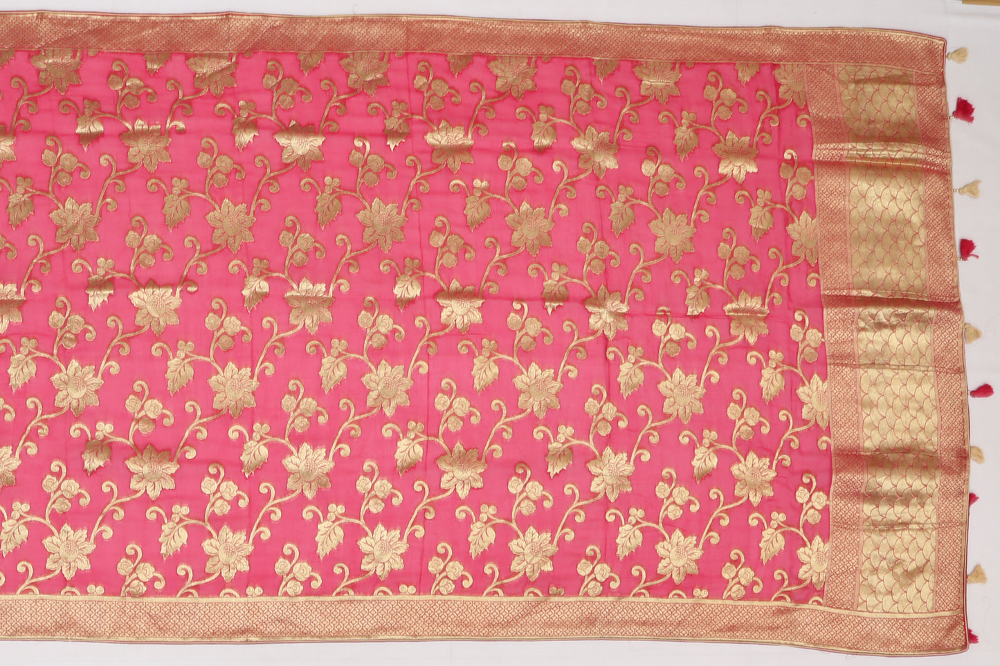 Banarasi Georgette Jaal Pink Sale Saree