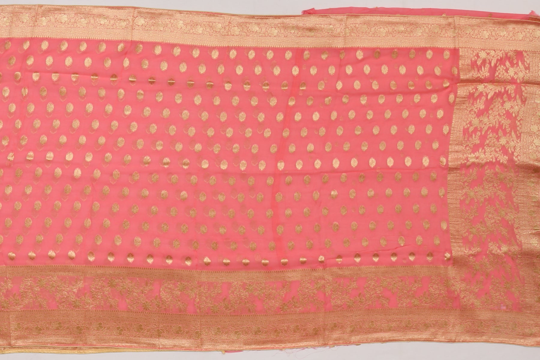 Banarasi Georgette Butta Pink Sale Saree