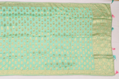 Banarasi Georgette Butta Green Sale Saree