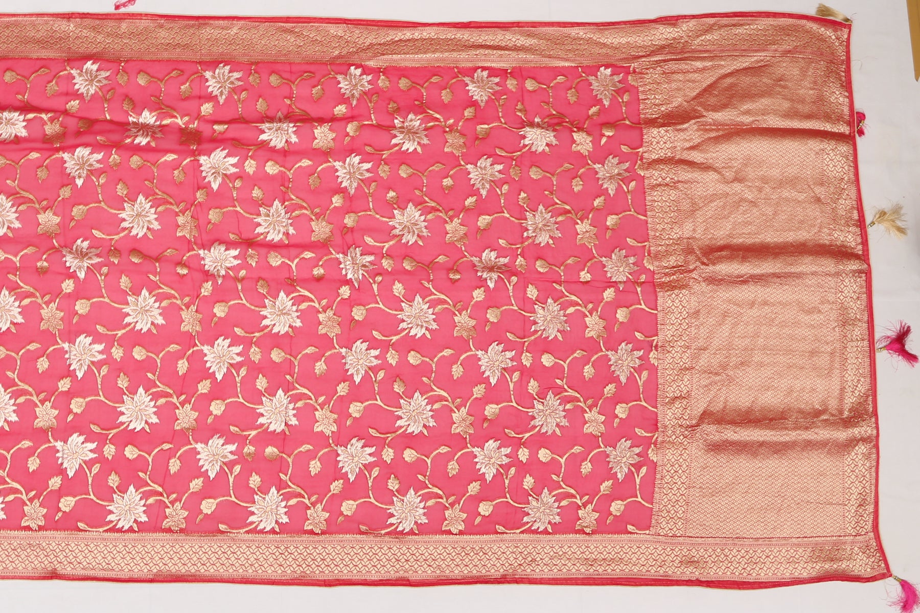 Banarasi Georgette Jaal Pink Sale Saree