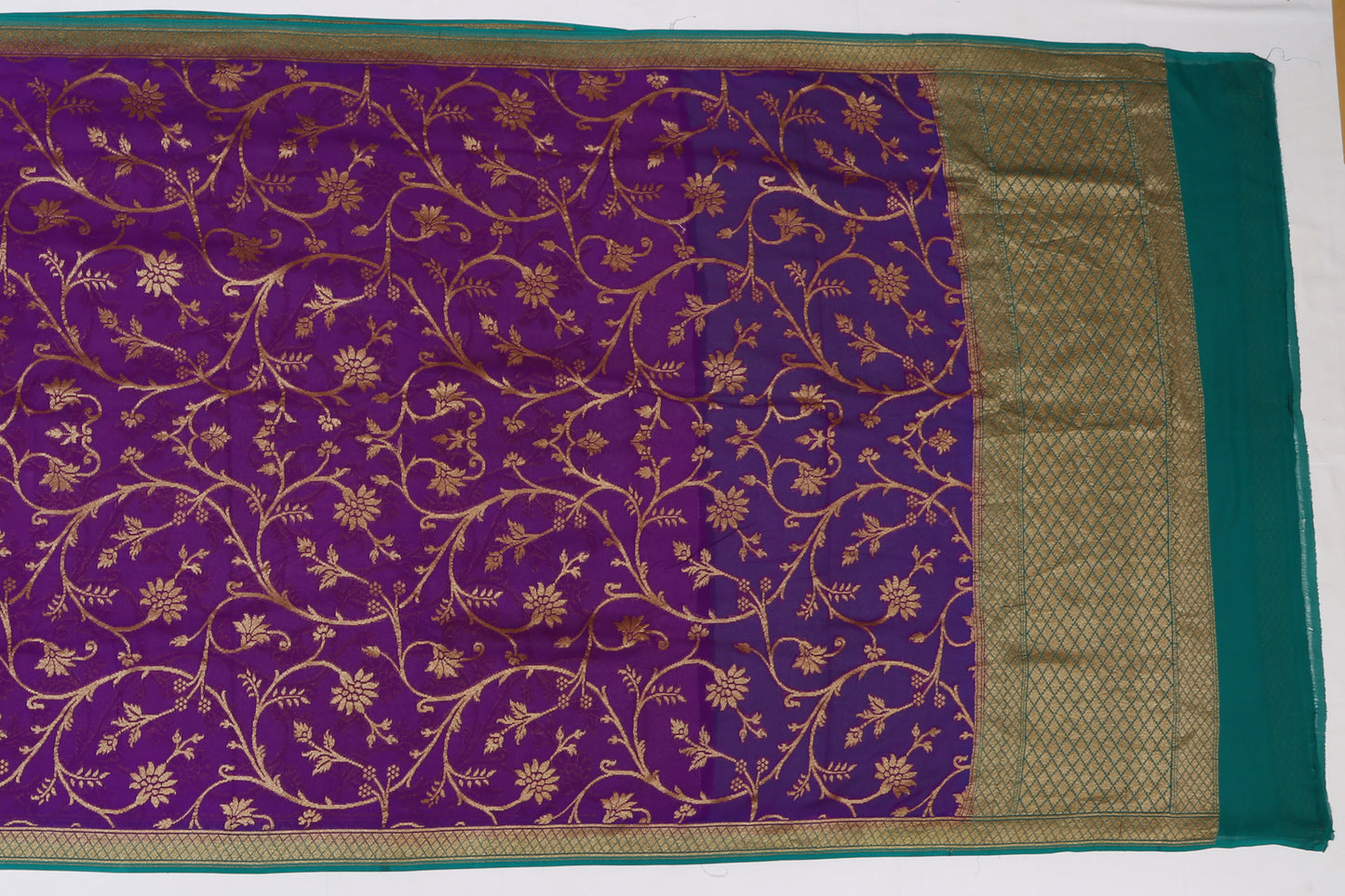 Banarasi Georgette Jaal Purple Sale Saree