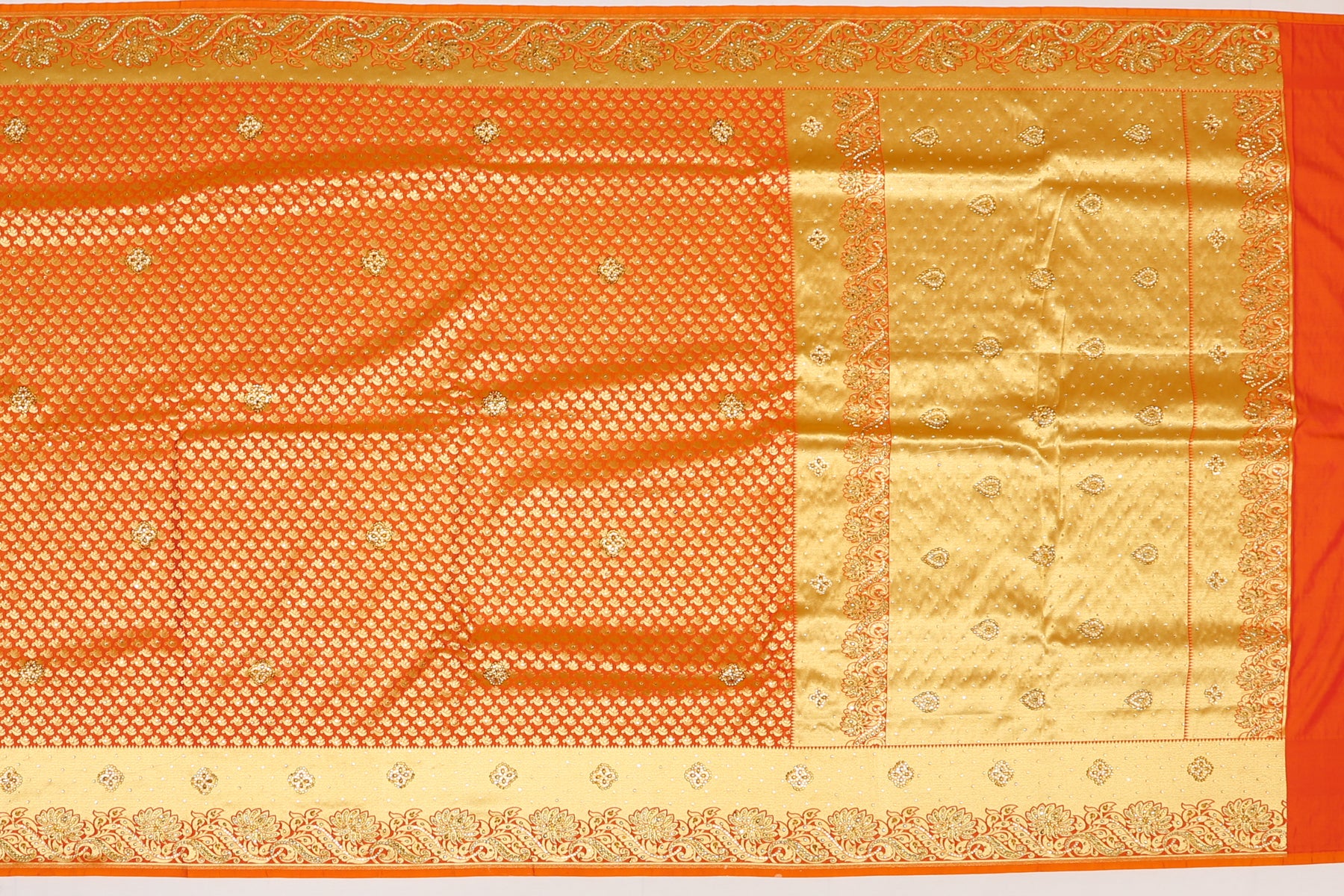 Banarasi Art Silk Embroidery Yellow Sale Saree