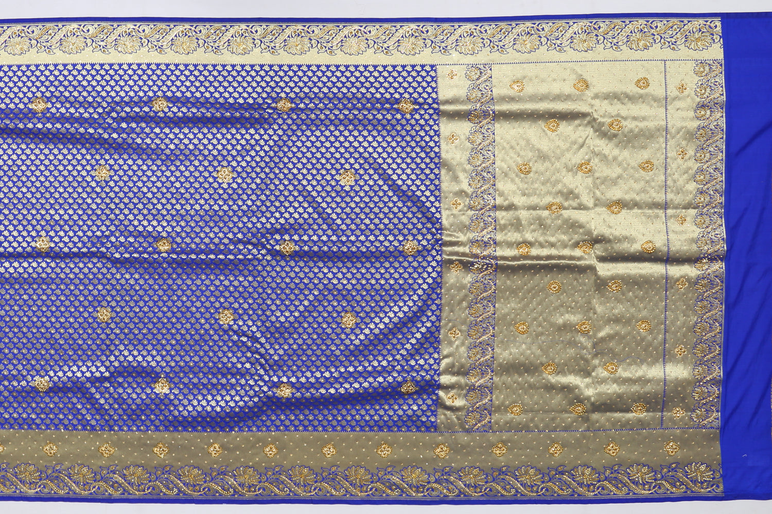 Banarasi Art Silk Embroidery Blue Sale Saree