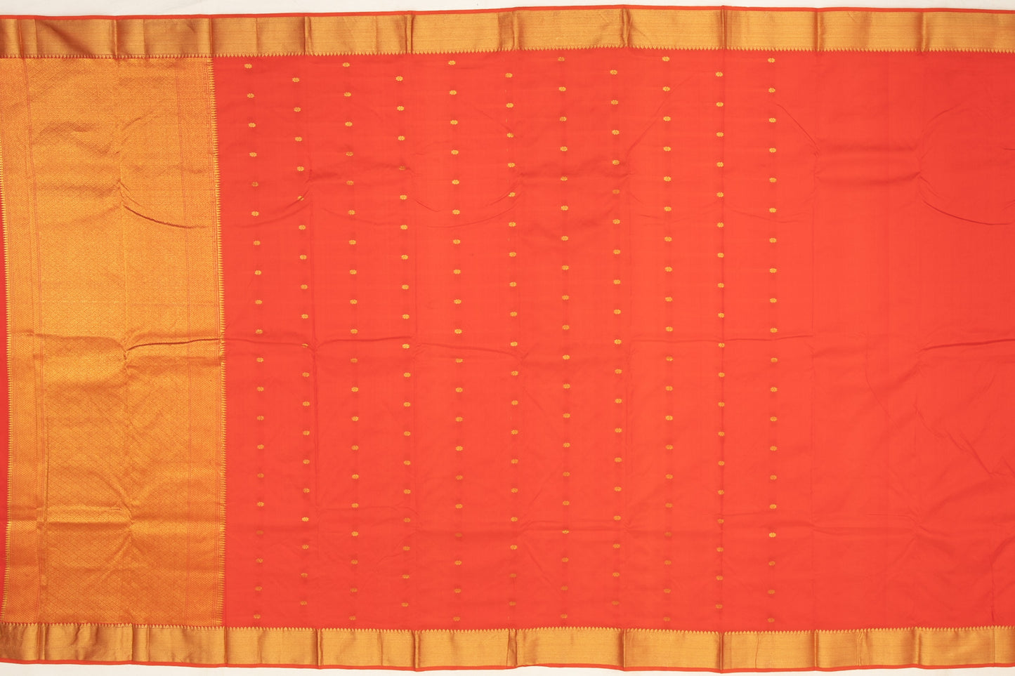 Bangalore Art Silk Butta Orange Sale Saree