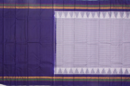 Kanchipuram Silk Checks White saree