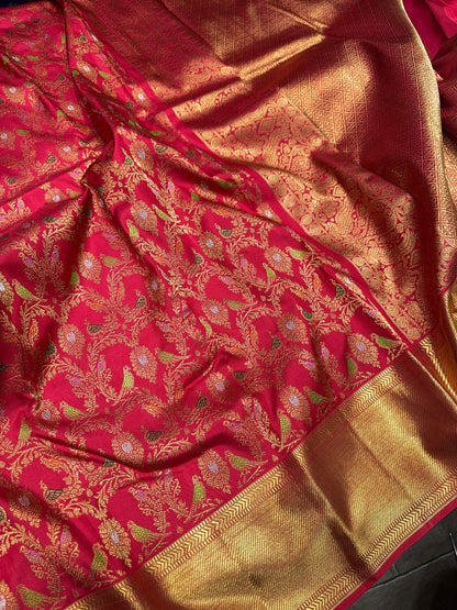 Kanchipuram Silk Pure Zari Red Saree