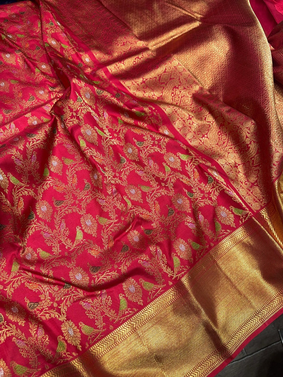 Kanchipuram Silk Pure Zari Red Saree